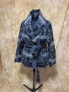 Plaid sale wrap coat